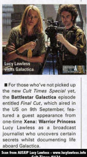 Lucy Lawless on Battlestar Galactica